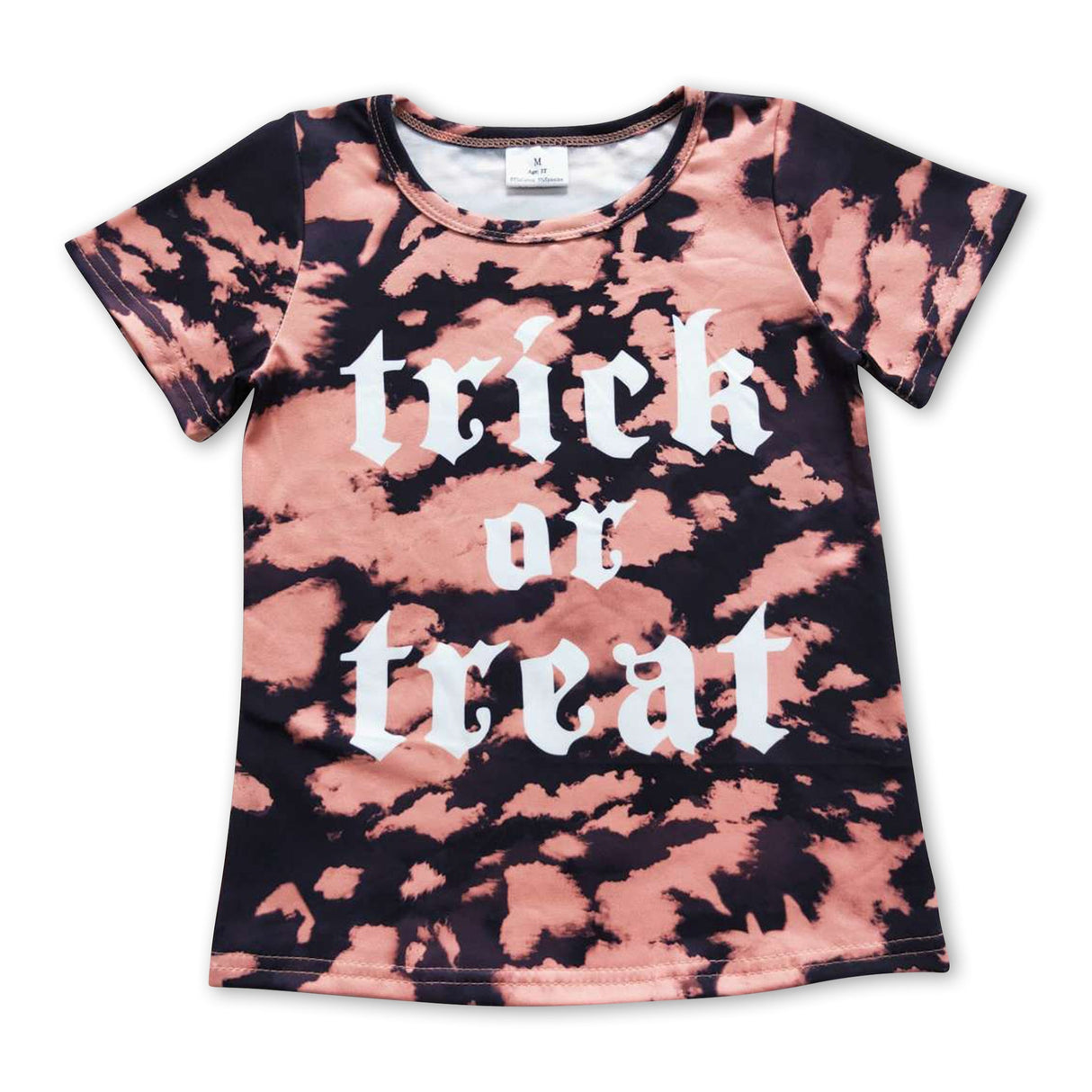Trick or treat tie dye baby kids Halloween shirt