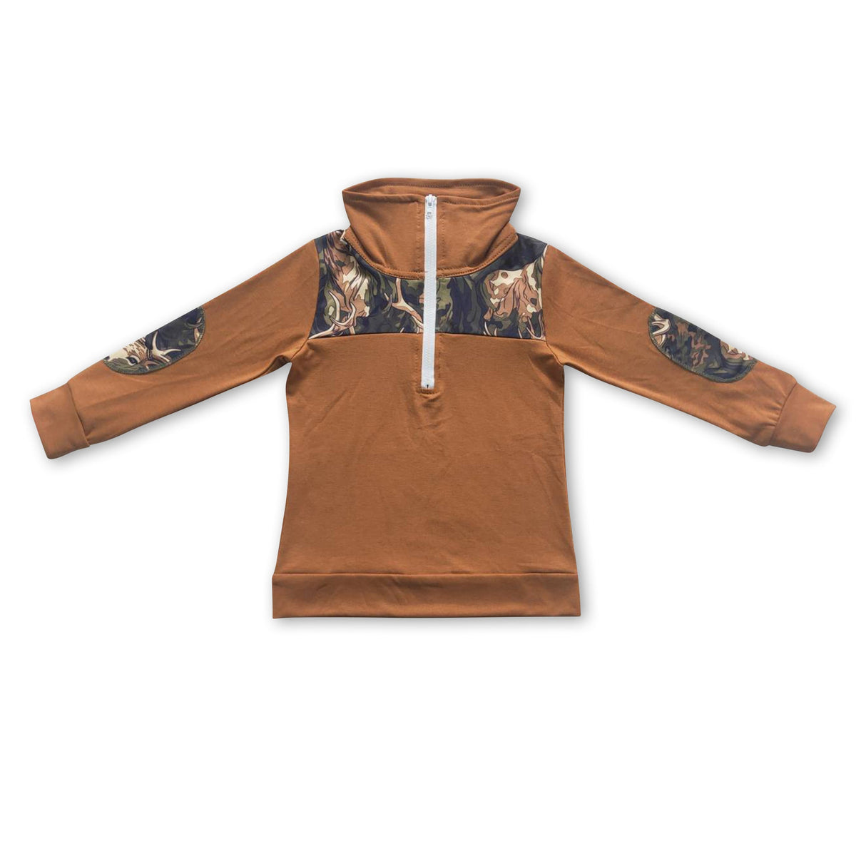 Deer camo long sleeves kids boy pullover