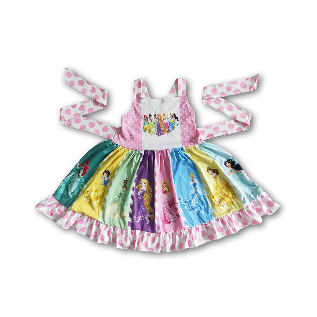 Girl cute panel princess twirl summer dresses