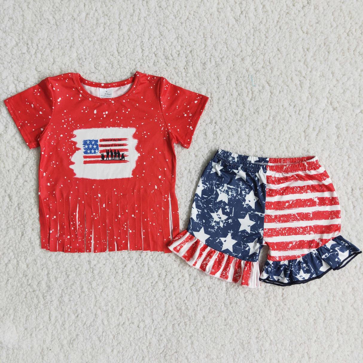 Homes of the free because of brave girls 4th of july clothes