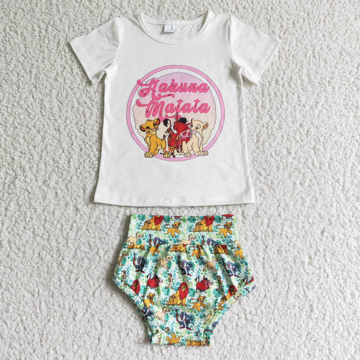 Lion print baby bummies clothes