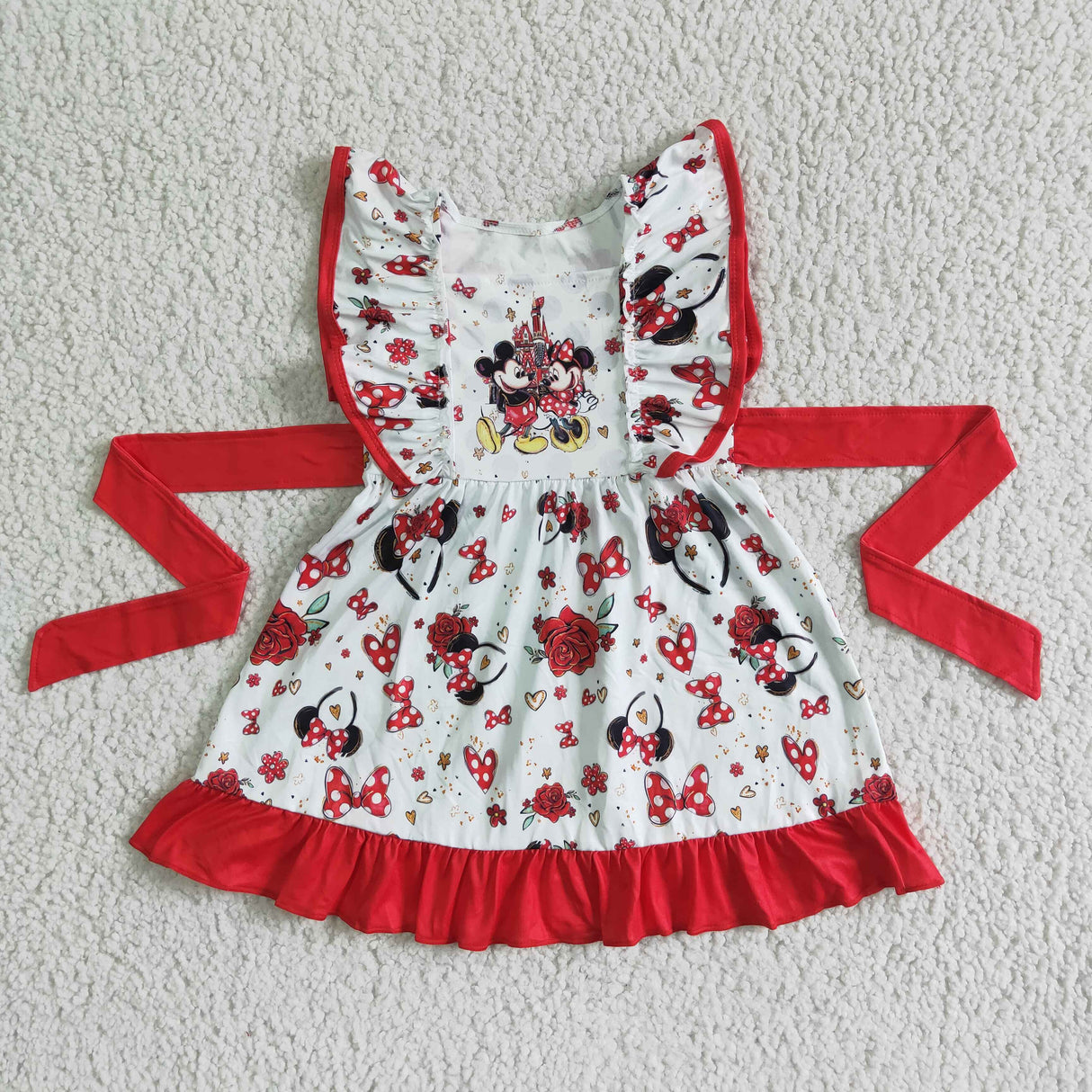 Cute ears belt girls boutique summer dress