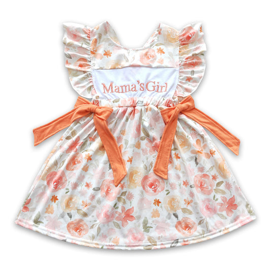 Mama's girl floral mother's day baby girls dress
