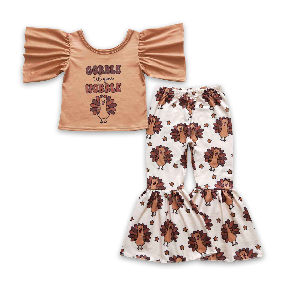 Gobble til you wobble turkey girls Thanksgiving clothes