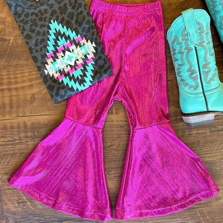 Short sleeves leopard aztec top velvet pants girls clothes