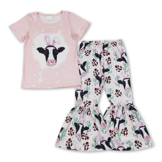 Cows top cactus cows bunny girls easter clothing