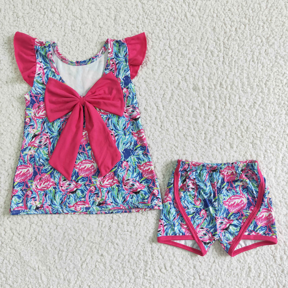 Flamingo backless girls boutique outfits