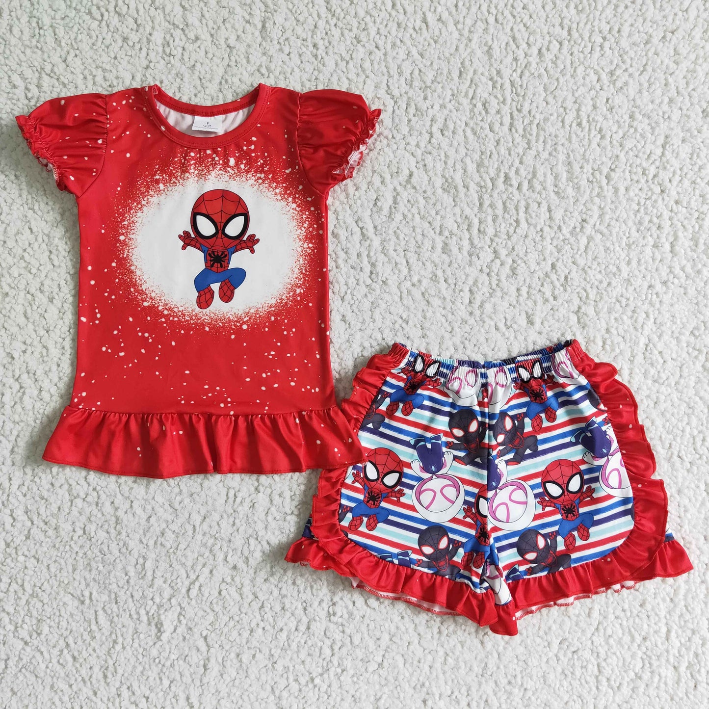 Red spider bleached cool girls summer clothes