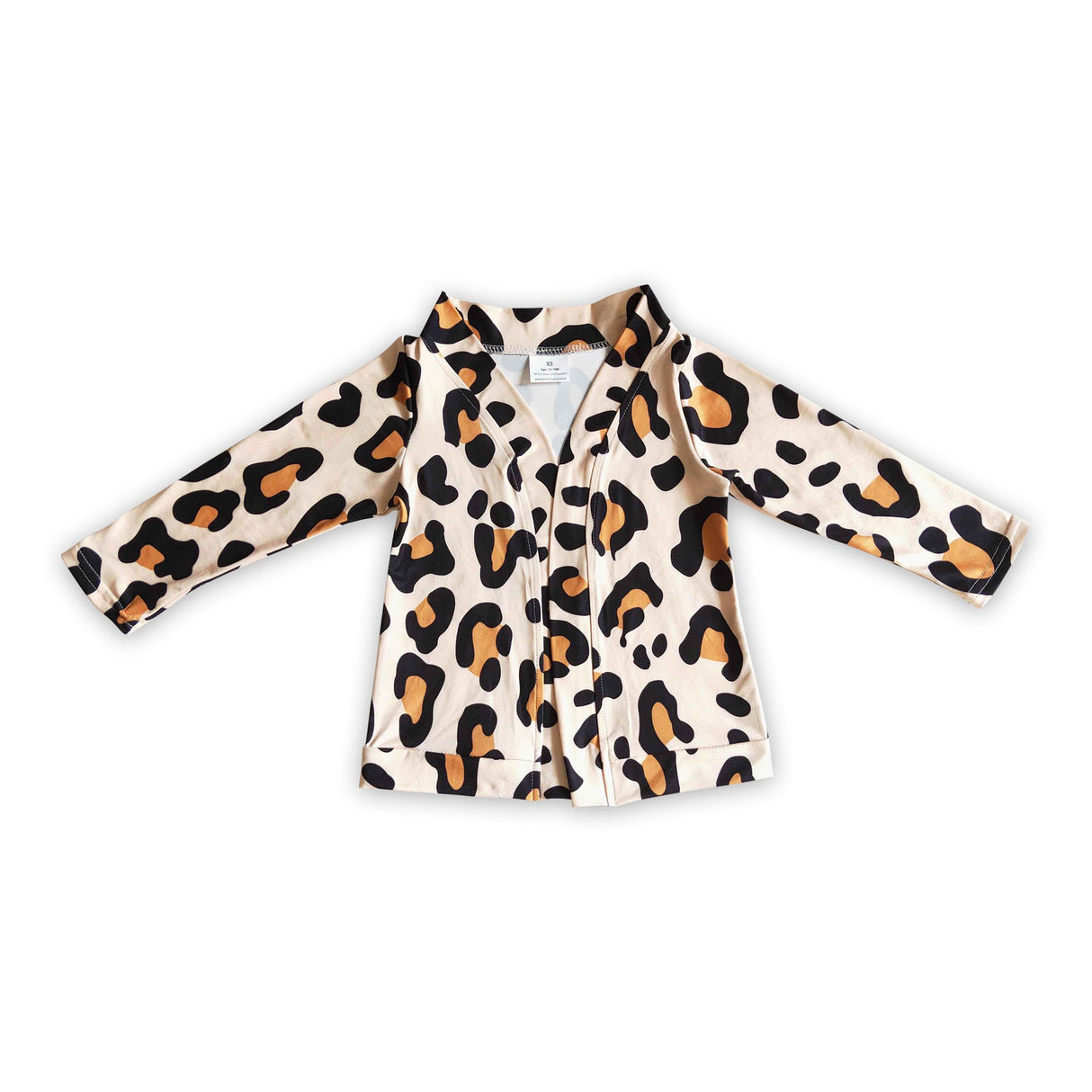 Leopard long sleeves baby girls fall winter cardigan