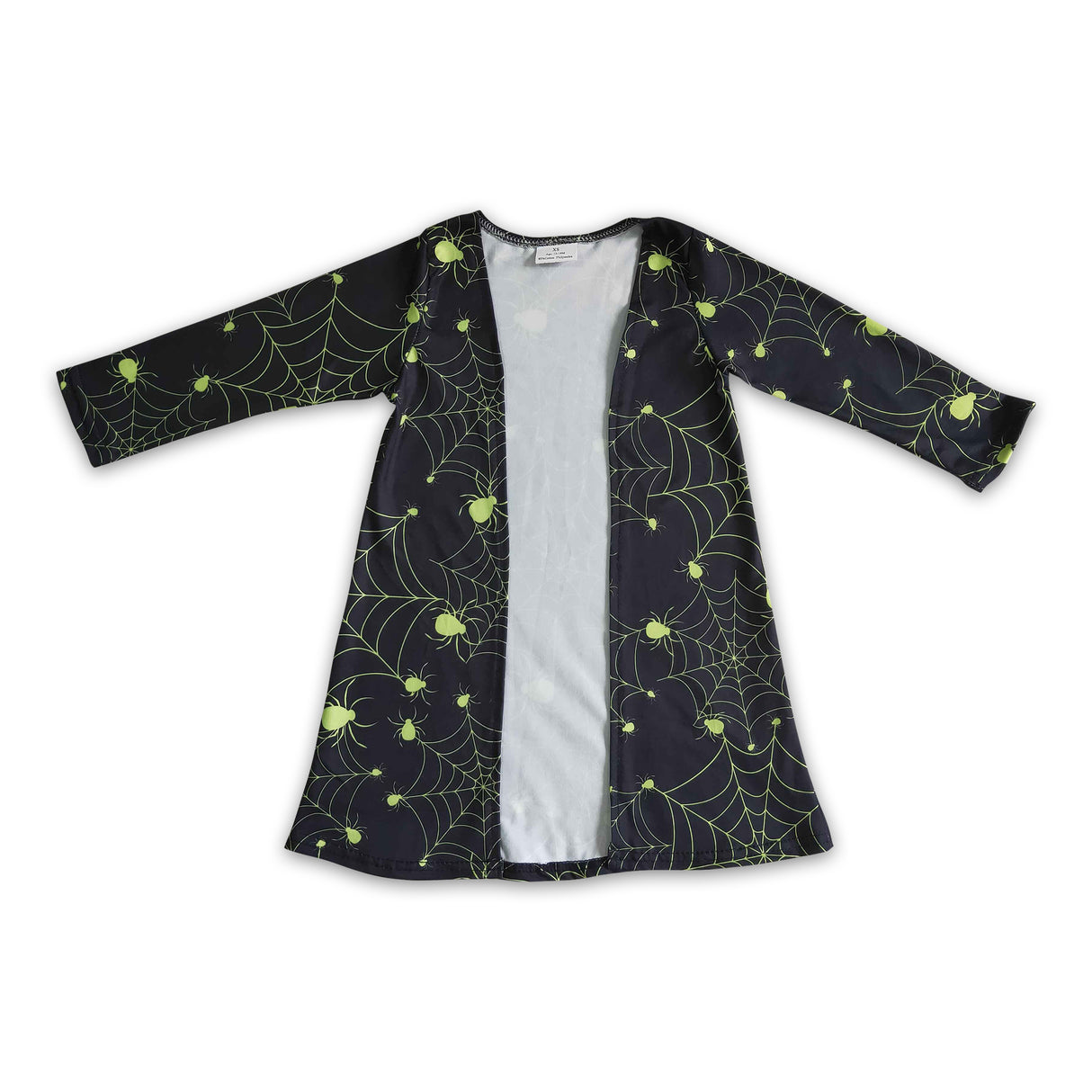 Spider web black kids girls Halloween cardigan