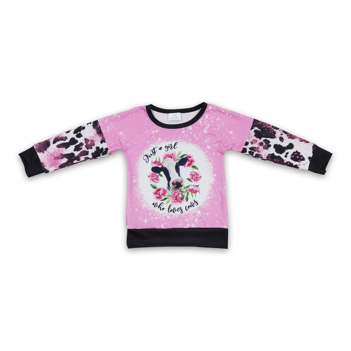 Just a girl who loves cows floral sweatshirt