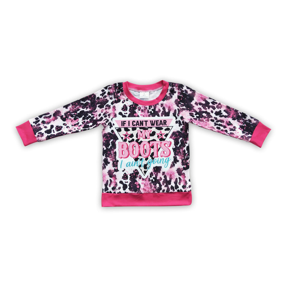 If I can't wear my boots I ain't going girls leopard western shirt
