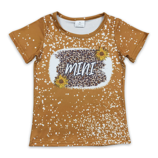 Mini leopard sunflower baby girls shirt