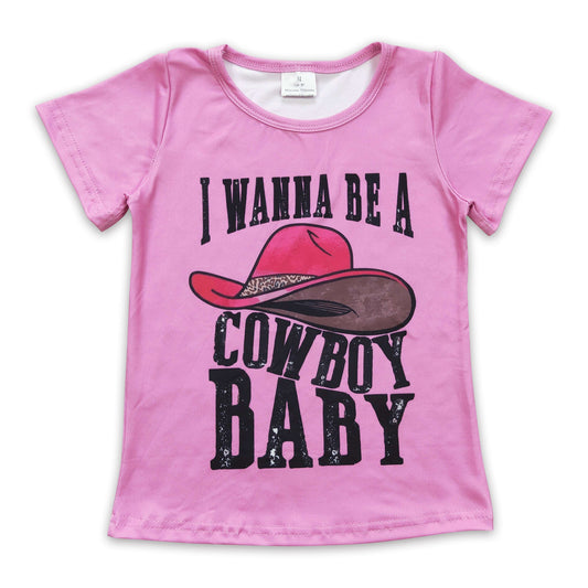 I wanna be a cowgirl baby hat girls western shirt
