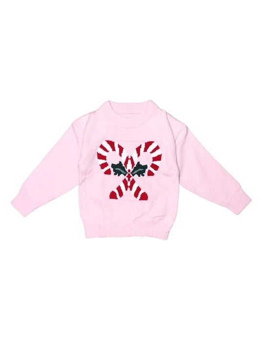 Pink candy cane long sleeves baby girls Christmas shirt