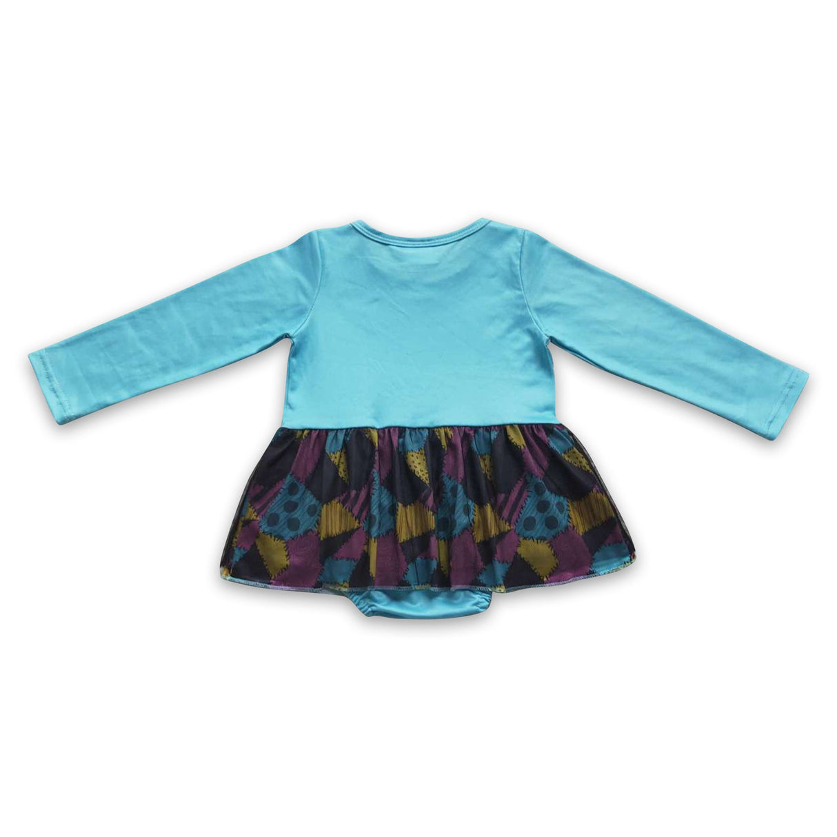 Skull patchwork tulle skirt baby Halloween romper