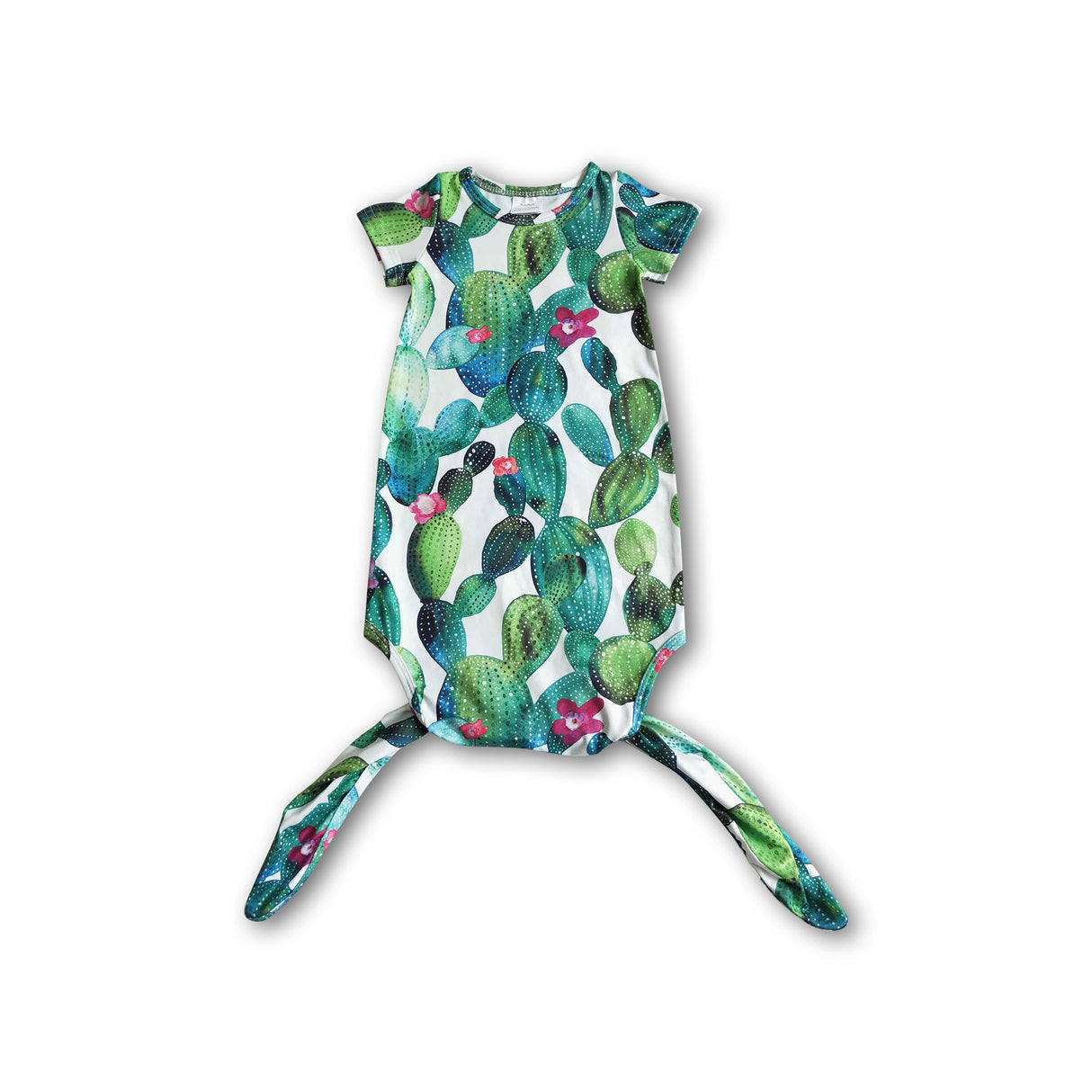 Cactus short sleeve baby girls gown