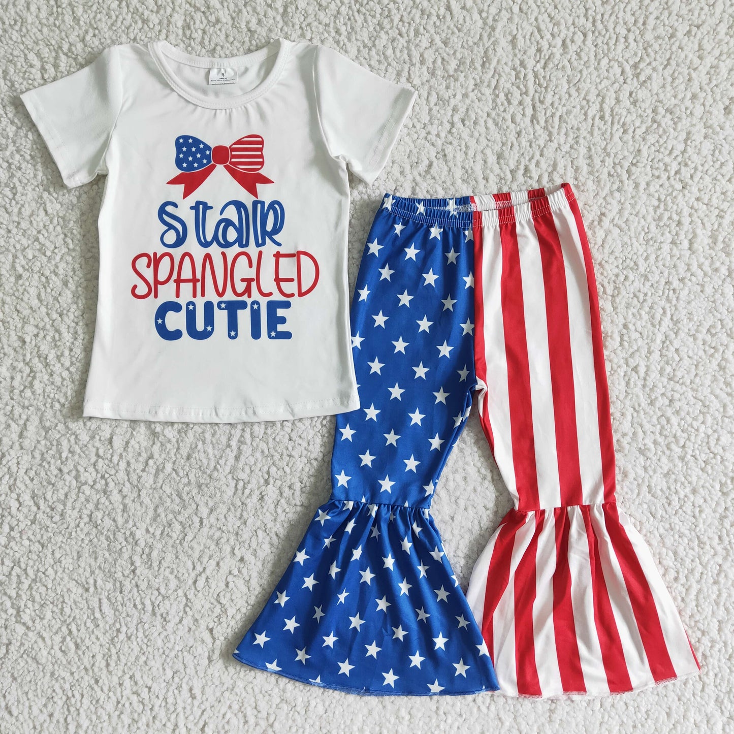 Star and stripe pants girls 4th of july outfits