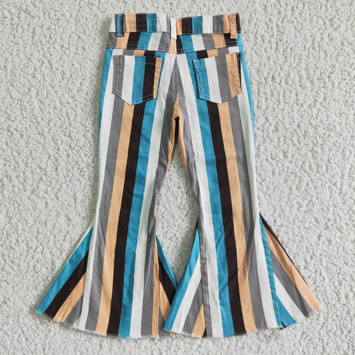 Stripe denim pants kids girls jeans