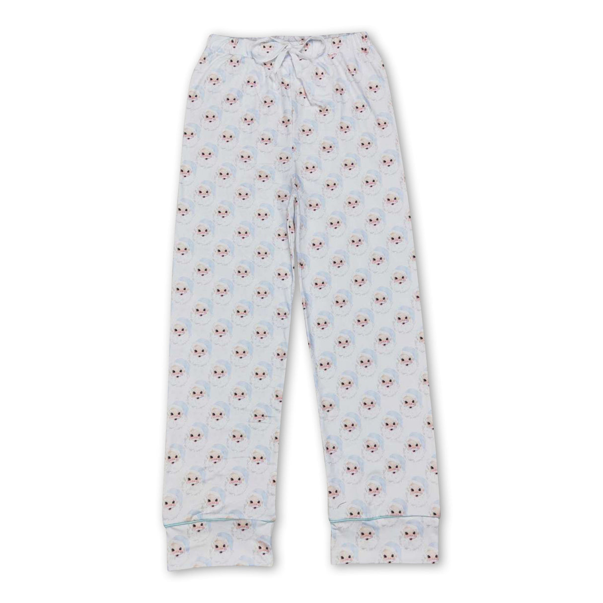 Blue santa family pajamas men Christmas pants