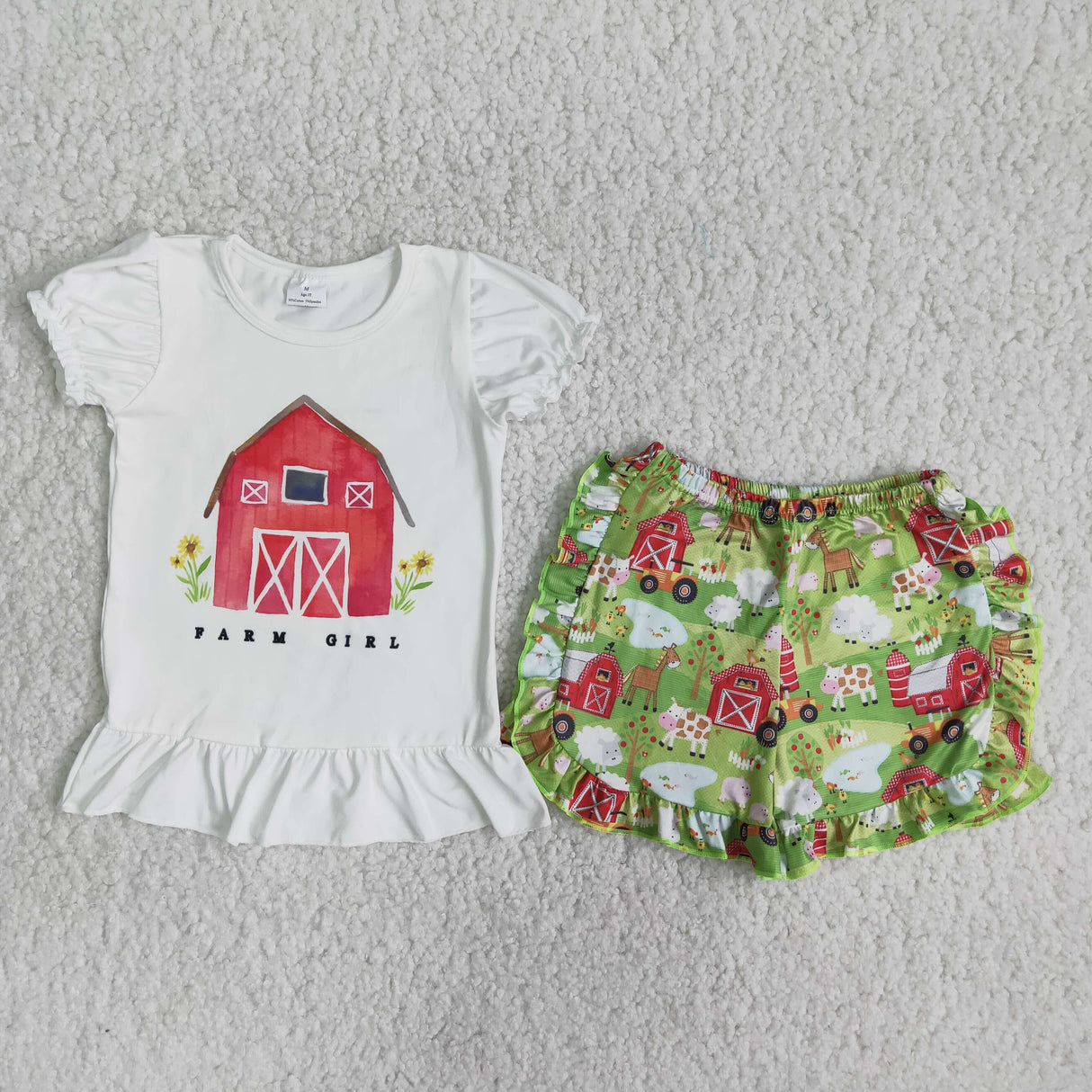 Farm girl cute baby kids clothes