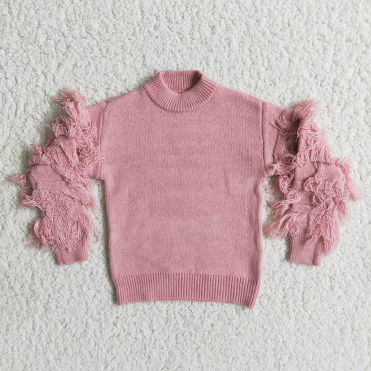 Pink tassels sweater