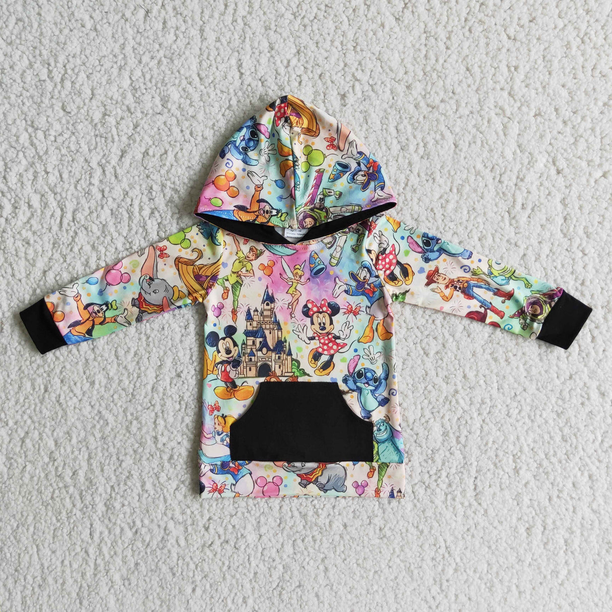 Girl Long Sleeve mouse park pocket hoodie