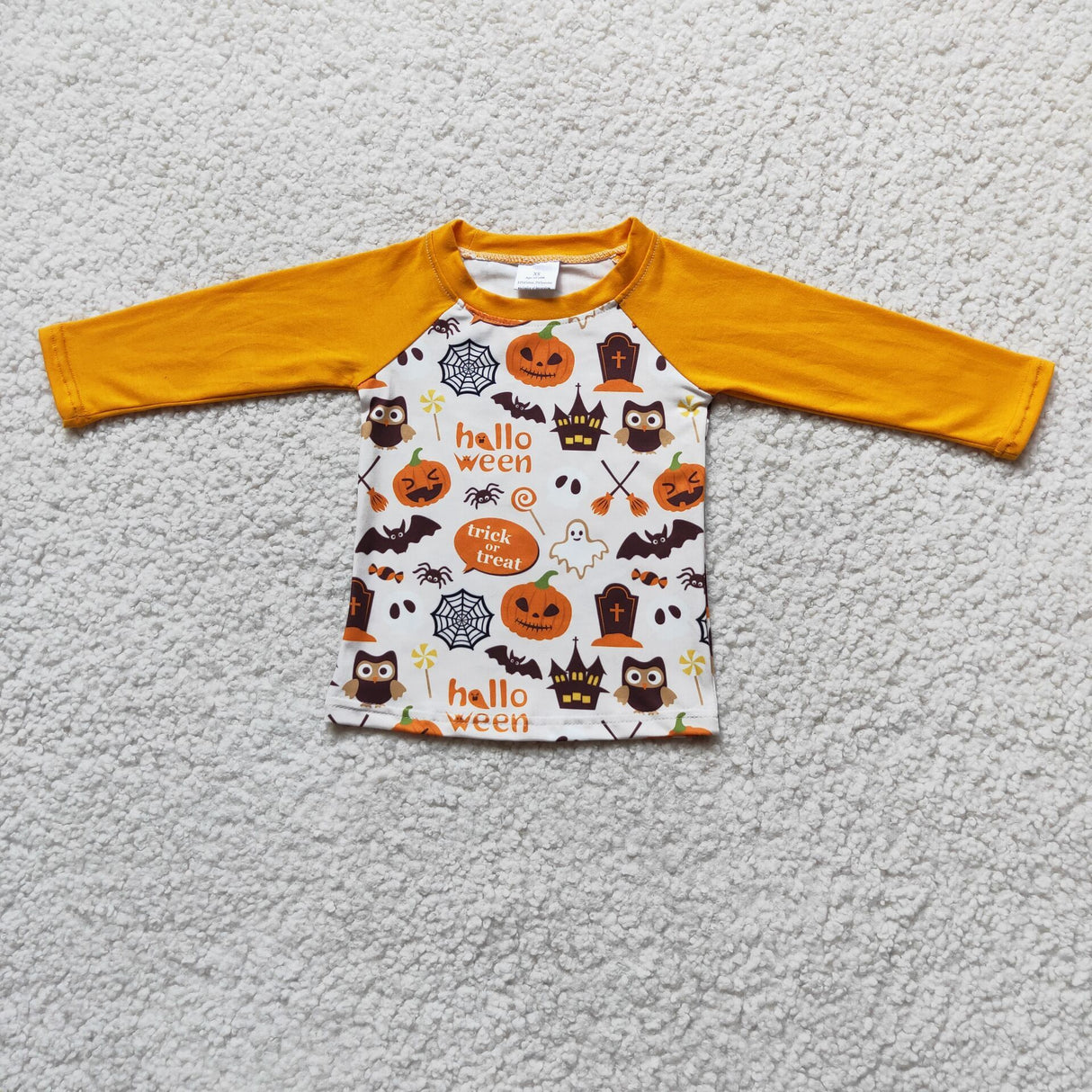 Long sleeve pumpkin boy Halloween shirt