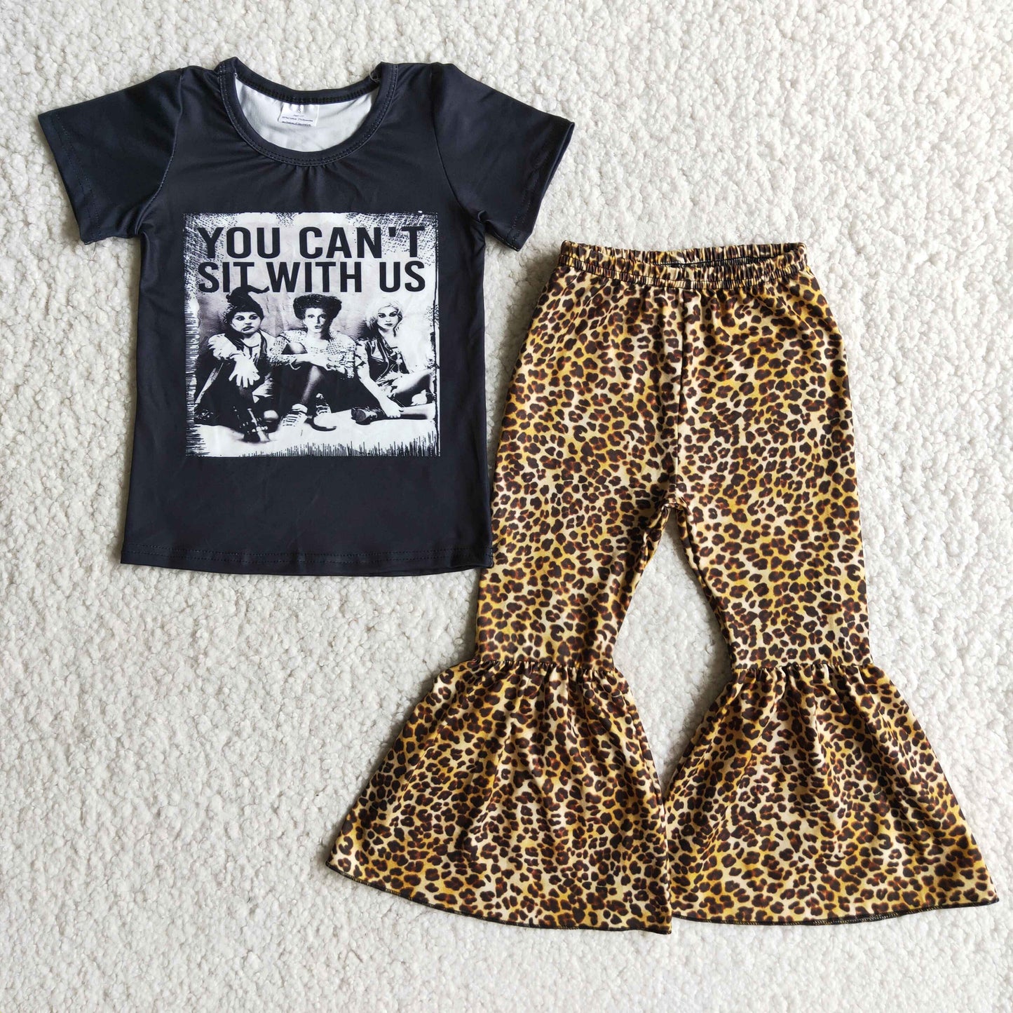 You can't sit with us witches leopard girls Halloween outfit