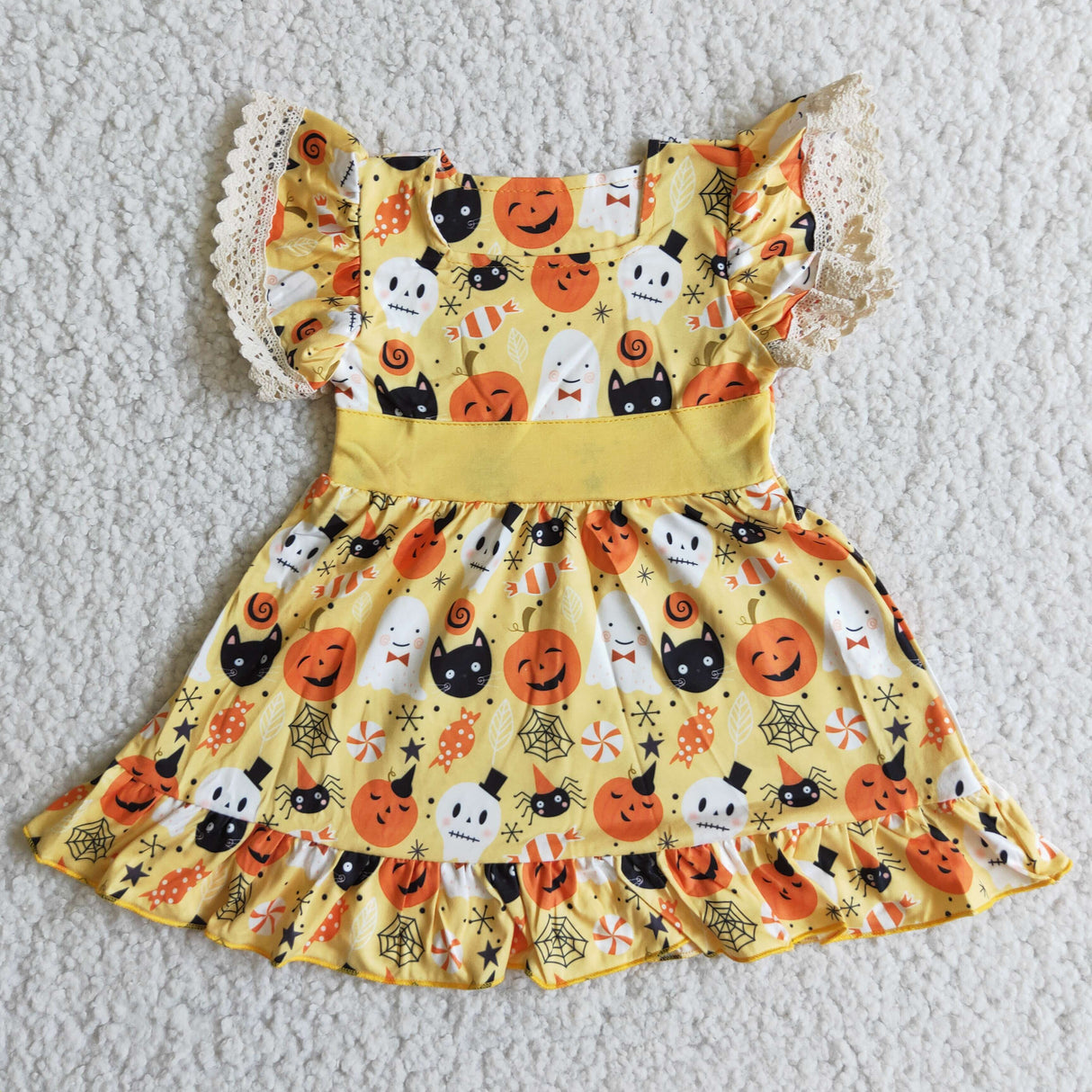 Girl BOO Pumpkin Halloween Dress