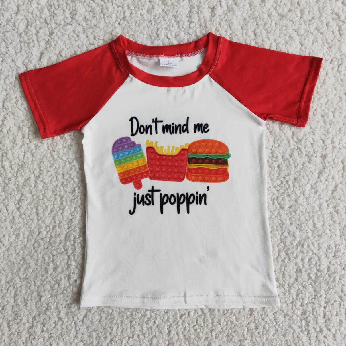 Rainbow don't mind me just poppin' short sleeve boy summer shirt