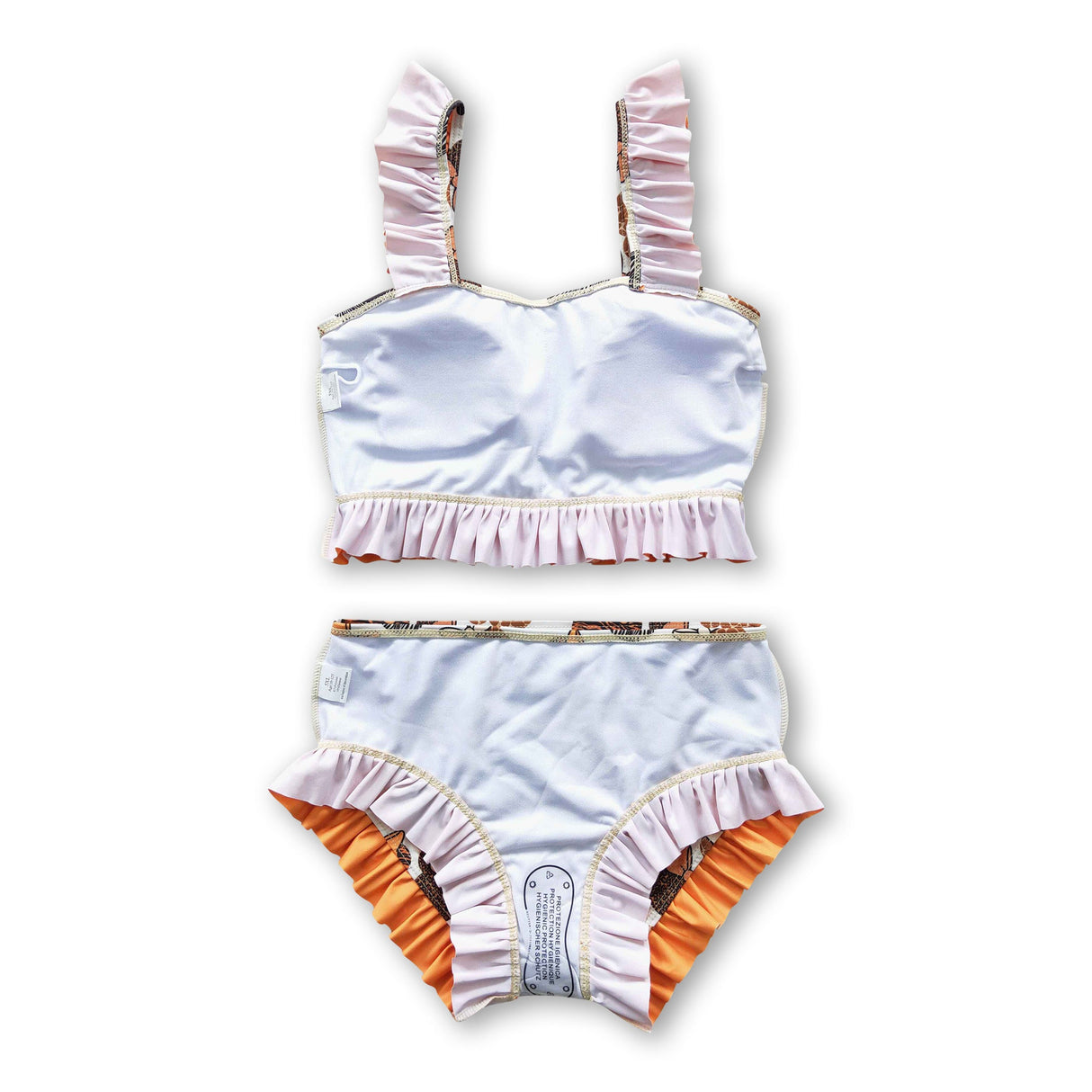 Animal prints mouse 2 pcs lining kids girls swimsuit