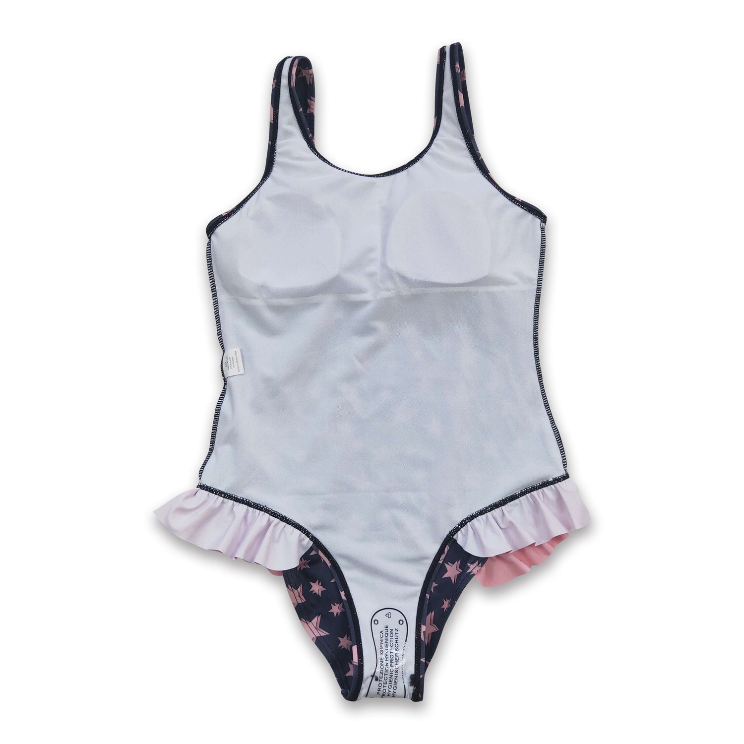 Star print baby girls summer one pc lining swimsuit