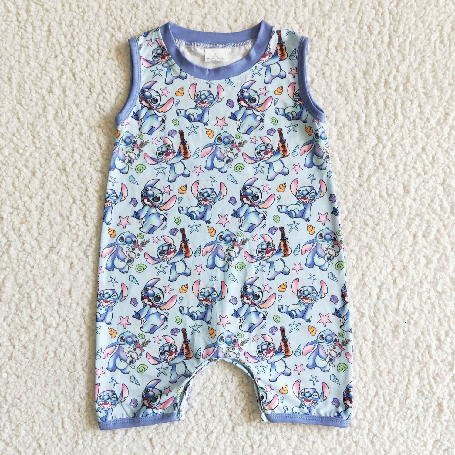 Sleeveless cute koala print baby boy summer romper