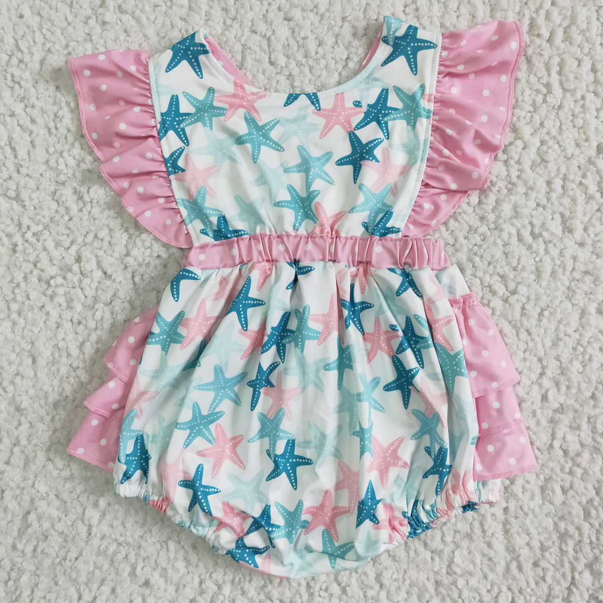Shells bubble baby girls summer romper
