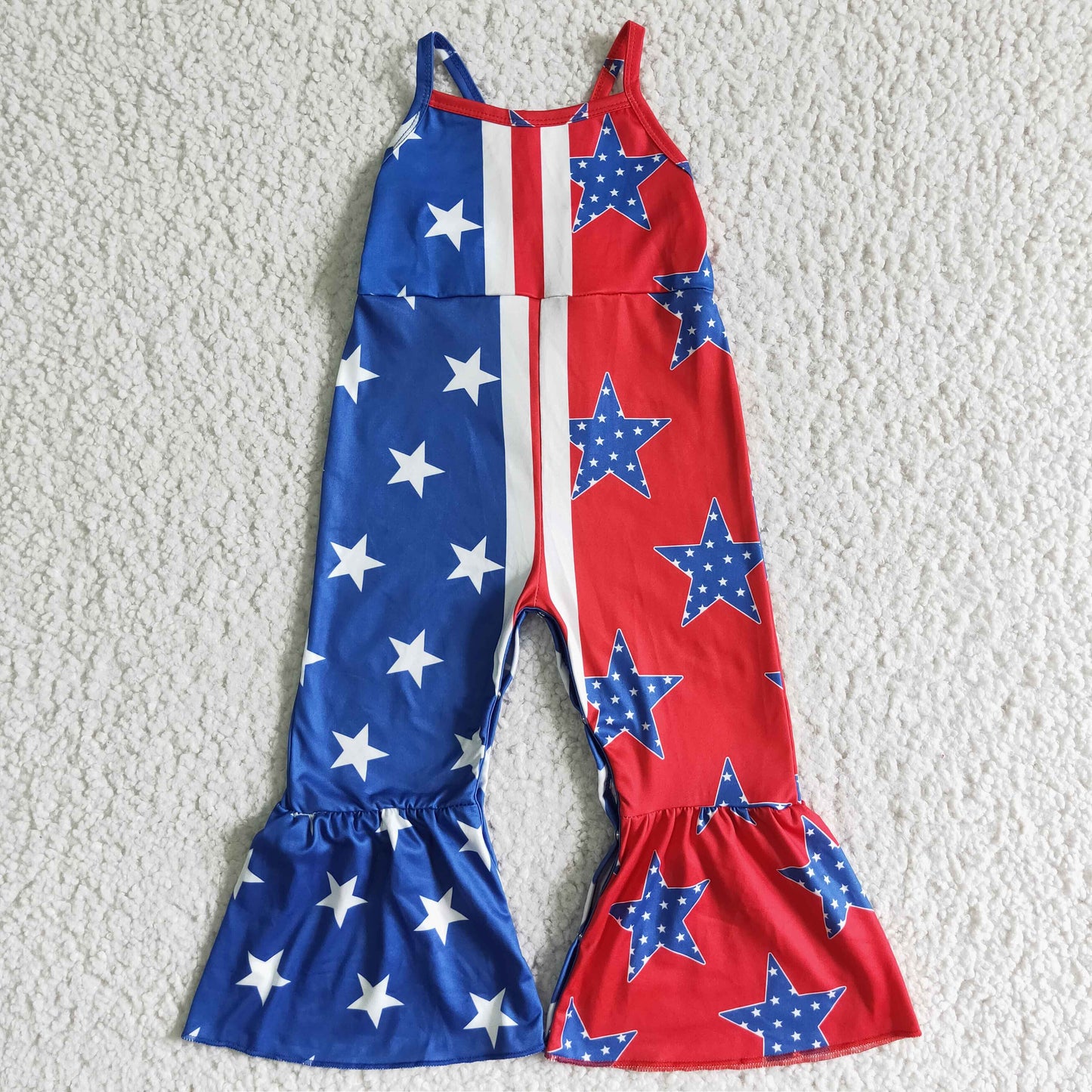 Stars baby kids girls 4th of july jumpsuit