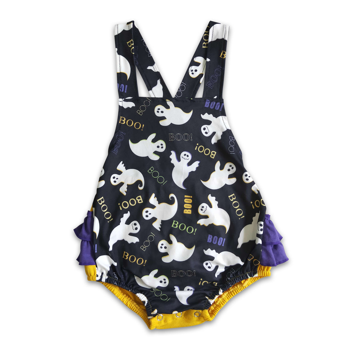 Boo ghost bubble baby girls Halloween romper