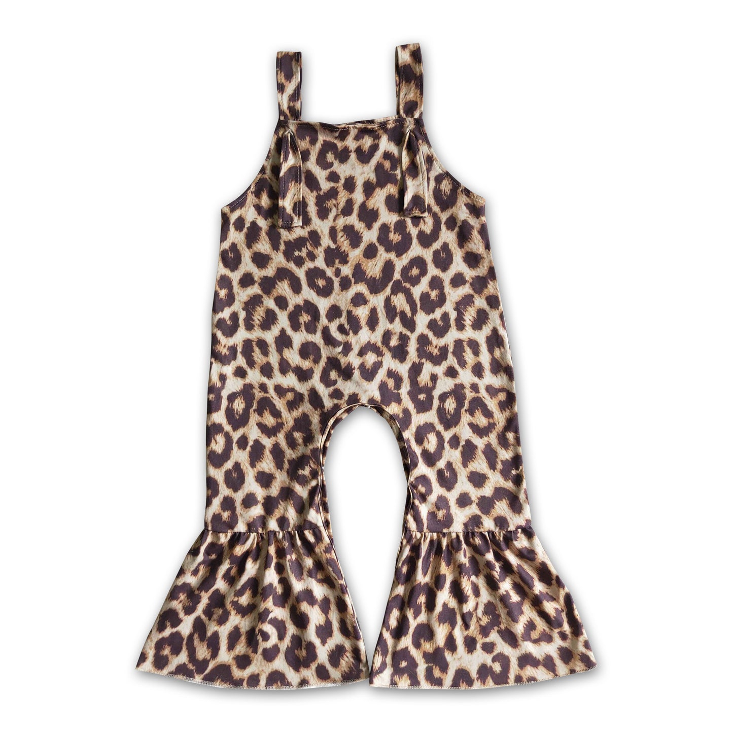 Leopard pants length baby girls fall jumpsuit
