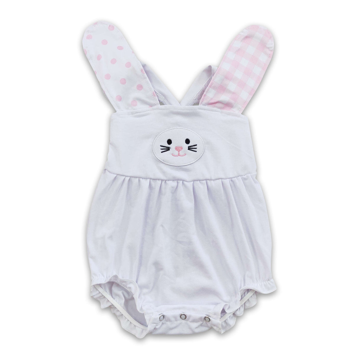 Bunny ears cute baby girls easter romper