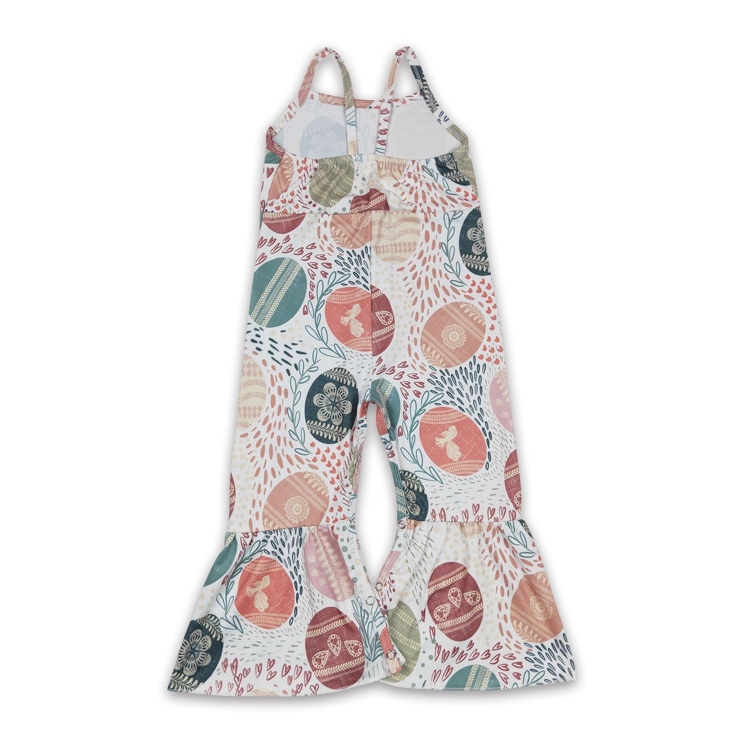 Eggs sleeveless jumpsuit baby girls easter clothes
