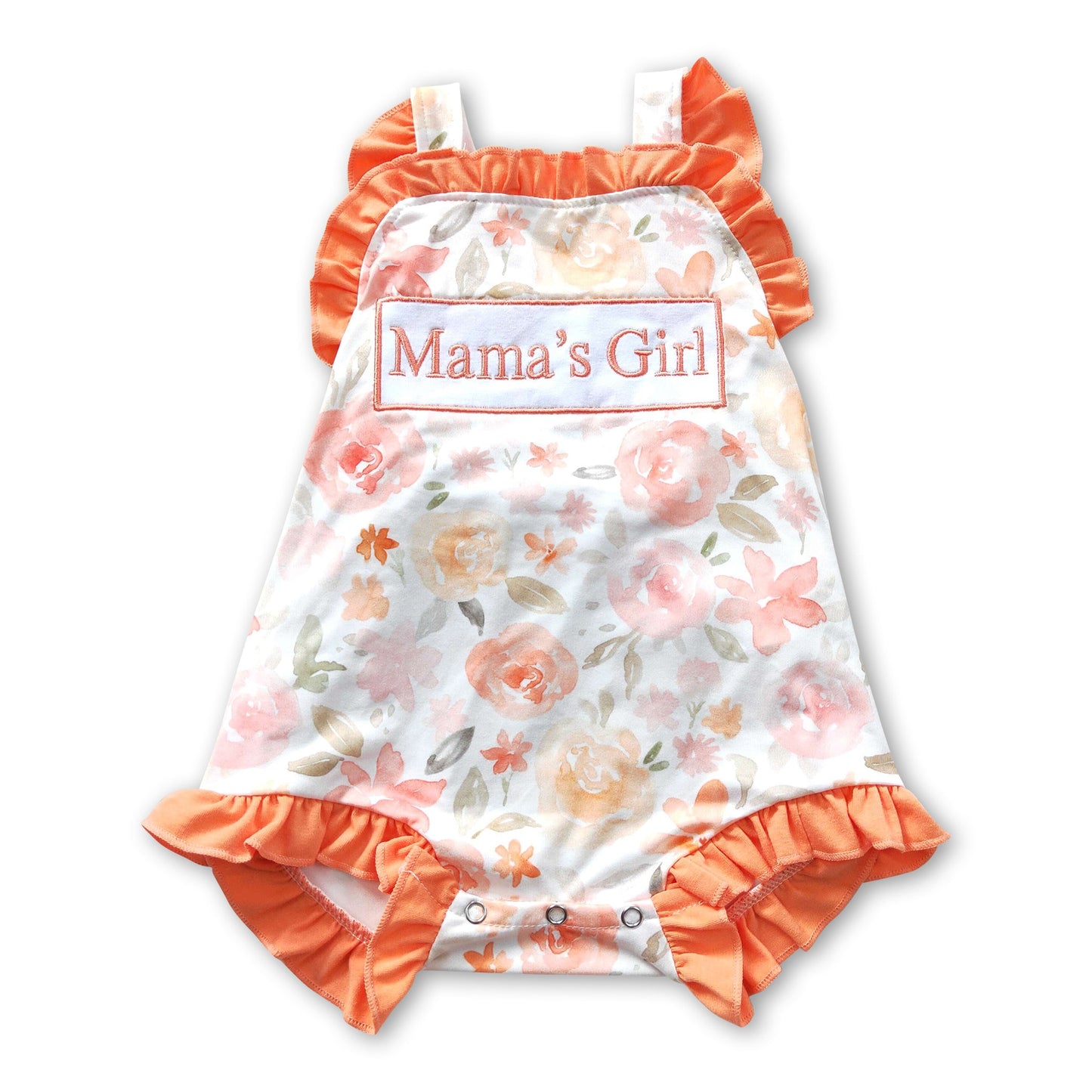 Mama's girl floral mother's day baby girls romper