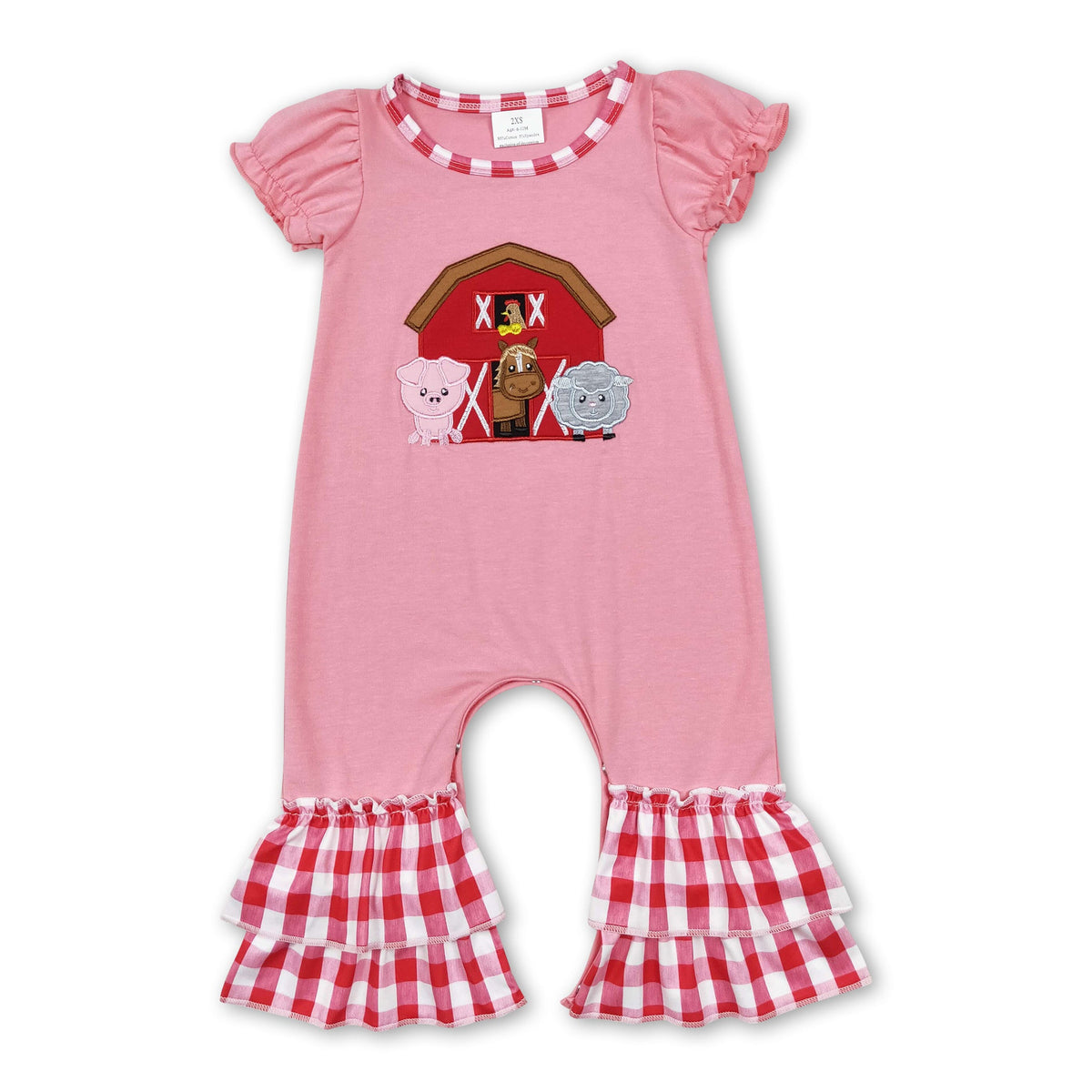Long-Sleeve Romper - Chicken Family Yellow