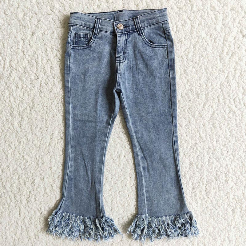 Girl Tassel denim pants