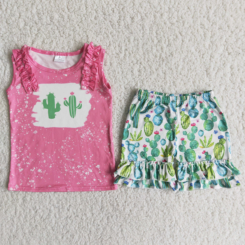 Girl Cactus Sleeveless Outfit