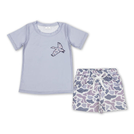 Boy short sleeve shorts outfits