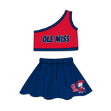 Deadline March 4 One shoulder red top skirt girls team outfits