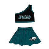 Deadline March 4 One shoulder top eagle skirt girls team outfits