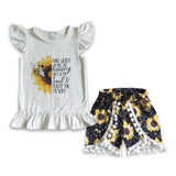 Girl Sunflowers Short Outfits