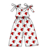 Deadline July 15 2025 red white straps girls team jumpsuit