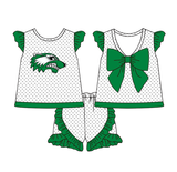 Deadline July 17 2025 green polka dots bow kids girls team clothes